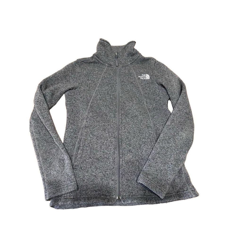 The north face gray fleece‎ jacket size XS